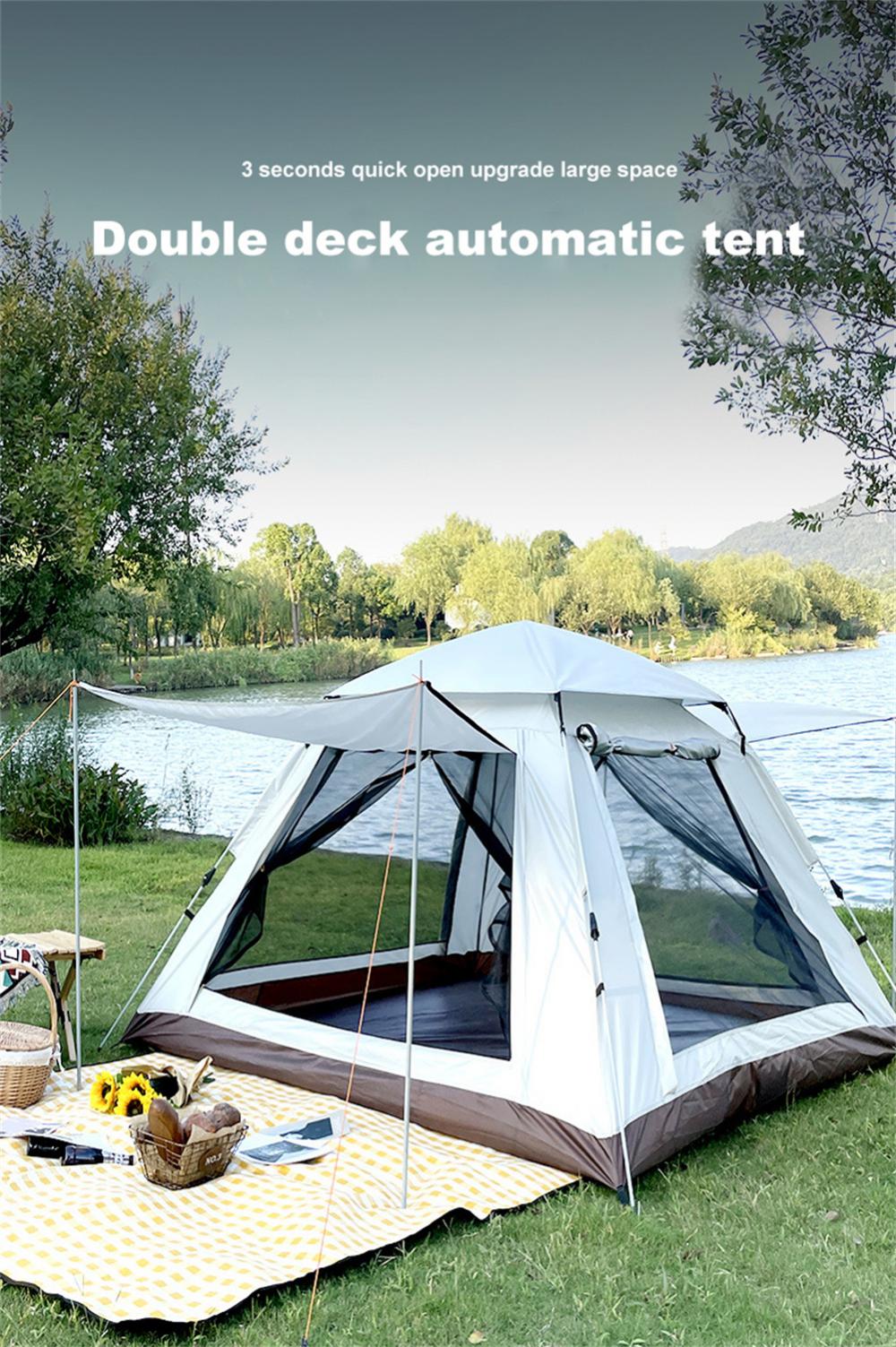 Cheap Goat Tents Automatic Tent Fiberglass Rod Ultralight Outdoor Waterproof Windproof Camping Fishing Tent Cabana Sun Shelter Tourist Awning   